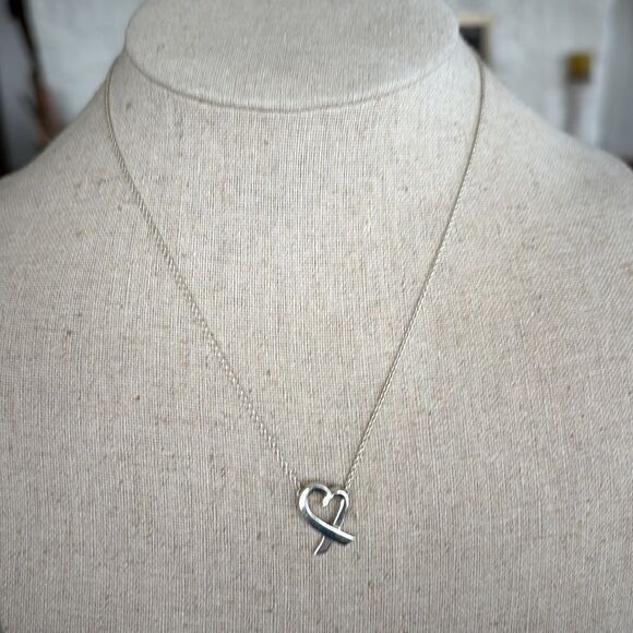 Tiffany & Co. Paloma Picasso Loving Heart Necklace Sterling Silver - Picture 3 of 8